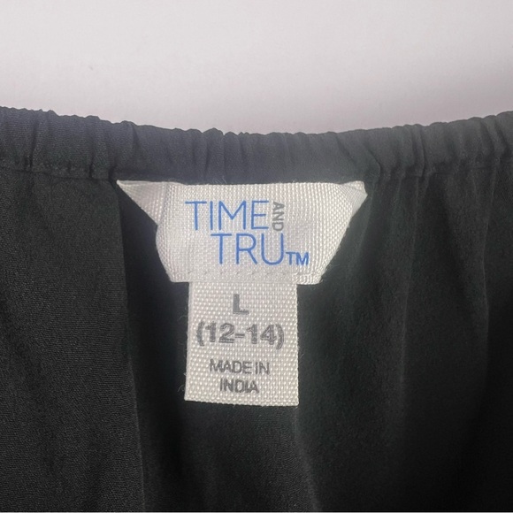 Time and Tru Black Slip Dress, Adjustable Straps, Polyester, Minimalist - Picture 9 of 9